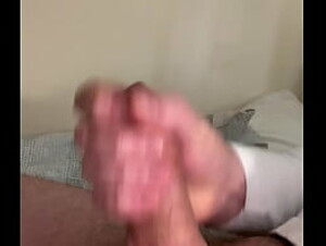 Messy edging cumshot uncut amateur cock