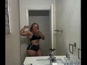 Sexy baddie in bathroom