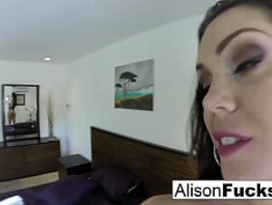 Stacked Alison Tyler does a self shot masturbation scene