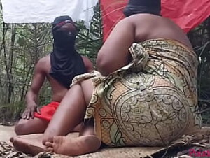 Lie lie native doctor pulls off married woman wrapper to knack her white pussy in his shrine