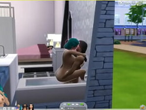 Sims 4 Me duermo y mi novio me enga&ntilde_a en el ba&ntilde_o