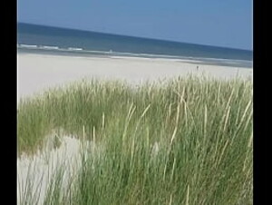 Shadow jerking in the dunes outdoor