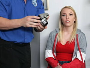 Blonde Teen Dixie Lynn Getting Caught Pocketing Merchandise from The Store - Perp4k