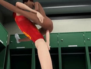 3DGSPOT - Naughty Teen Cheerleader Rides Star Quarterback&#039_s Cock In The Locker Room! 3D CARTOON PORN