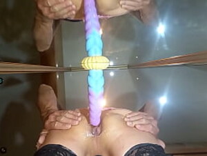 Anal perversions in front of the mirror