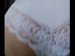 Sexy white sissy shakes her ass