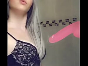 British Teen Slut Lily Deepthroat &amp_ Gags on dildo