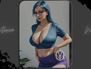 AI: Vibrant blue hair and dark glasses DOMINATRIX - Part 15 - Waifu Models #003