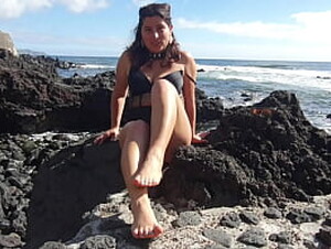 Foot Fetish from my Seductive StepMom on a Public Beach