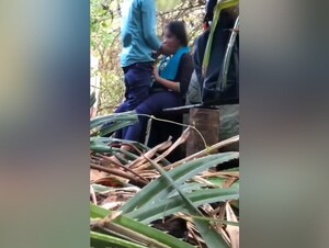 Indian Cheating Girlfriend Sex In Outdoor Jungle With Boyfriend