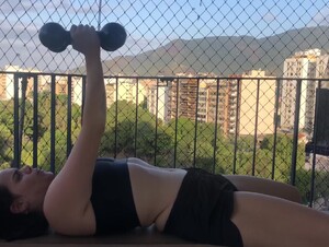 Working Out On The Balcony (sfw)