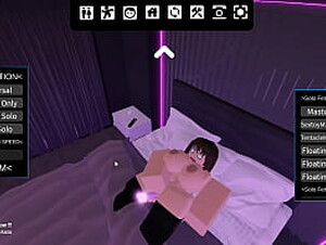 Ayumu Kasuga masturbates and gets fucked by floating cocks in Roblox